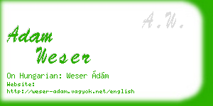 adam weser business card